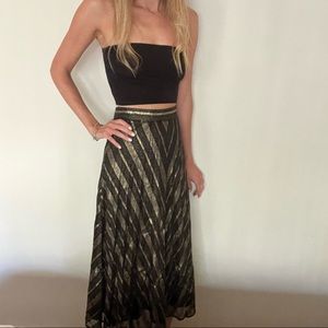 Black and gold sheer skirt